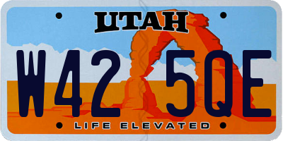 UT license plate W425QE