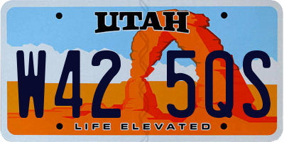 UT license plate W425QS