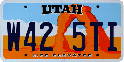 UT license plate W425TI