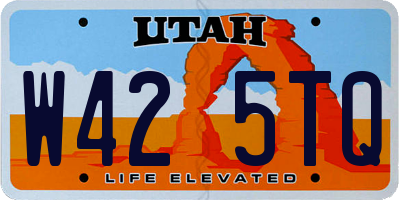 UT license plate W425TQ