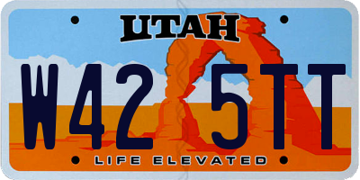 UT license plate W425TT