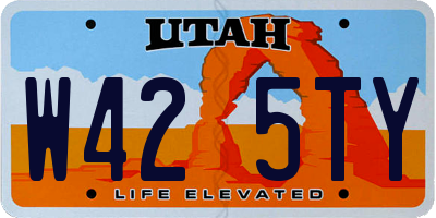 UT license plate W425TY