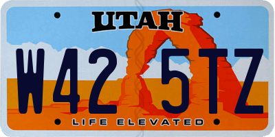 UT license plate W425TZ