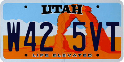 UT license plate W425VT