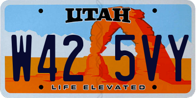 UT license plate W425VY