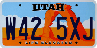 UT license plate W425XJ