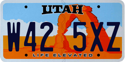 UT license plate W425XZ
