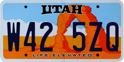 UT license plate W425ZQ
