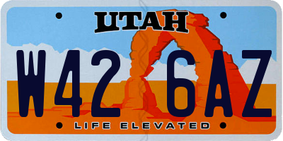 UT license plate W426AZ