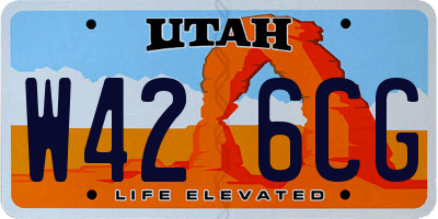 UT license plate W426CG