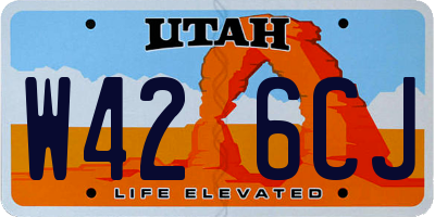 UT license plate W426CJ