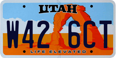 UT license plate W426CT
