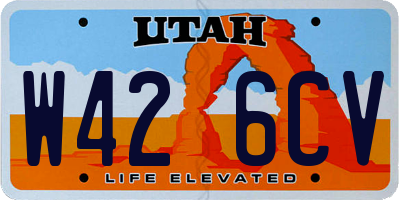 UT license plate W426CV