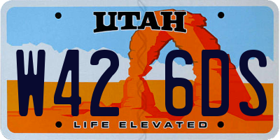 UT license plate W426DS