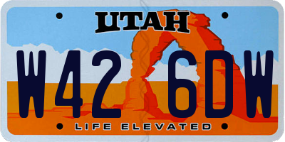 UT license plate W426DW