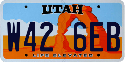 UT license plate W426EB