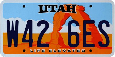 UT license plate W426ES