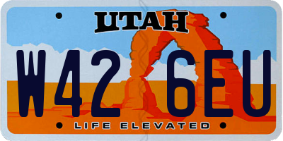 UT license plate W426EU