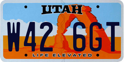 UT license plate W426GT
