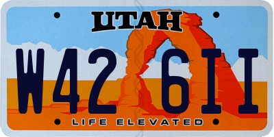 UT license plate W426II