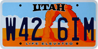 UT license plate W426IM