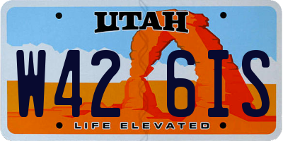 UT license plate W426IS