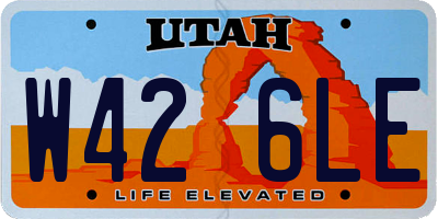 UT license plate W426LE