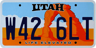 UT license plate W426LT