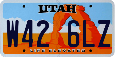 UT license plate W426LZ