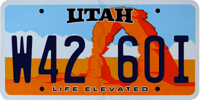 UT license plate W426OI