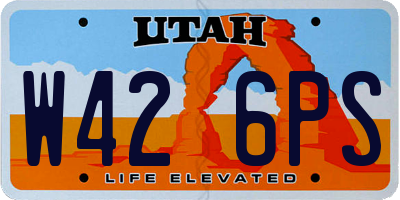 UT license plate W426PS