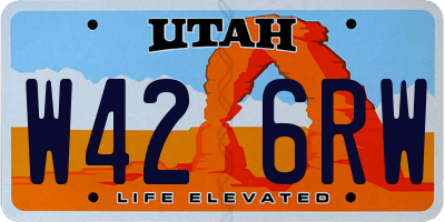 UT license plate W426RW