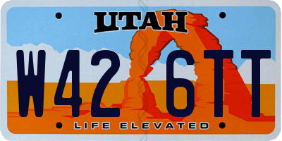 UT license plate W426TT