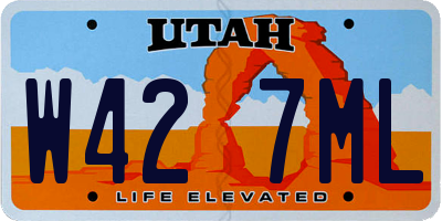 UT license plate W427ML