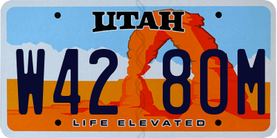 UT license plate W428OM