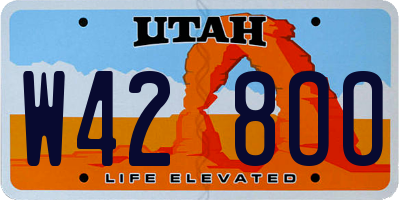 UT license plate W428OO