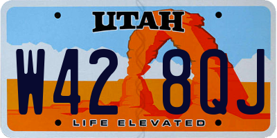 UT license plate W428QJ