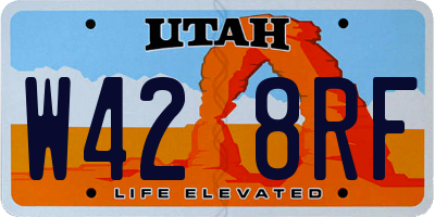 UT license plate W428RF