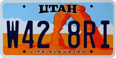 UT license plate W428RI