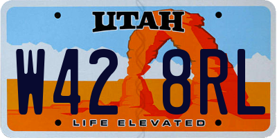 UT license plate W428RL