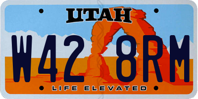 UT license plate W428RM