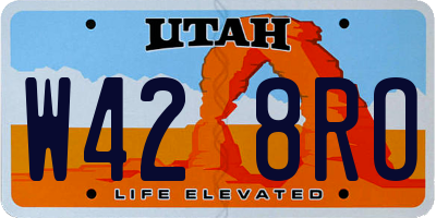 UT license plate W428RO