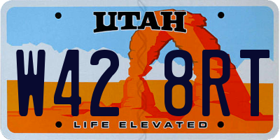 UT license plate W428RT