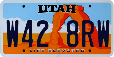 UT license plate W428RW
