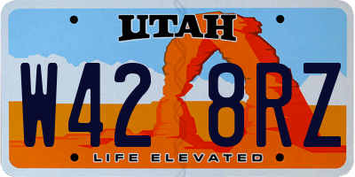 UT license plate W428RZ