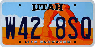 UT license plate W428SQ
