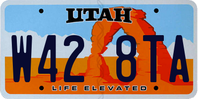 UT license plate W428TA