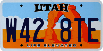 UT license plate W428TE
