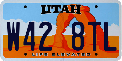 UT license plate W428TL