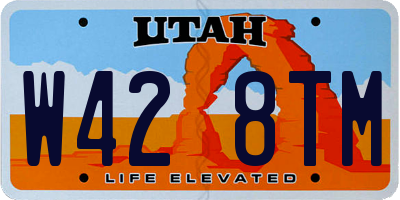 UT license plate W428TM